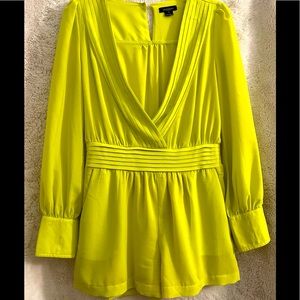 Neon Green long sleeve and short Jumpsuit (size small)